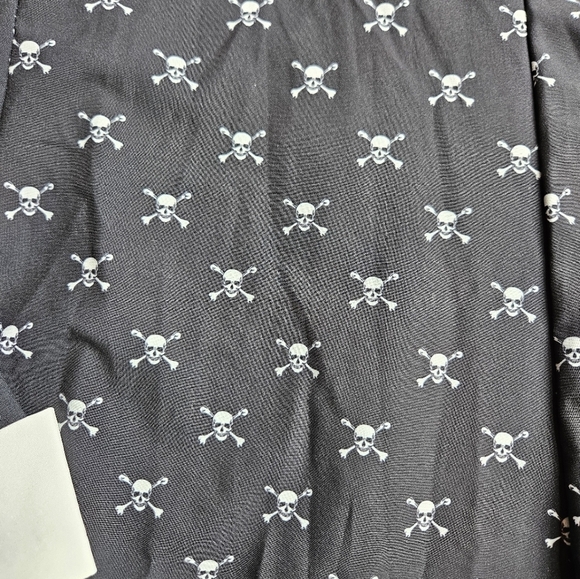 HALLOWEEN - Wednesday Adam's Costume Small Black Dress White collar skulls - Picture 4 of 8